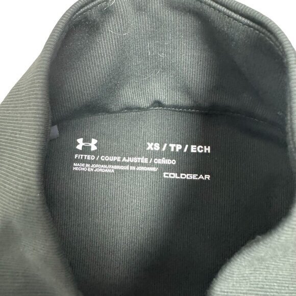 Under Armour Womens Size Small Green Iridescent Coldgear Rush Jacquard Mock Neck - Picture 6 of 9